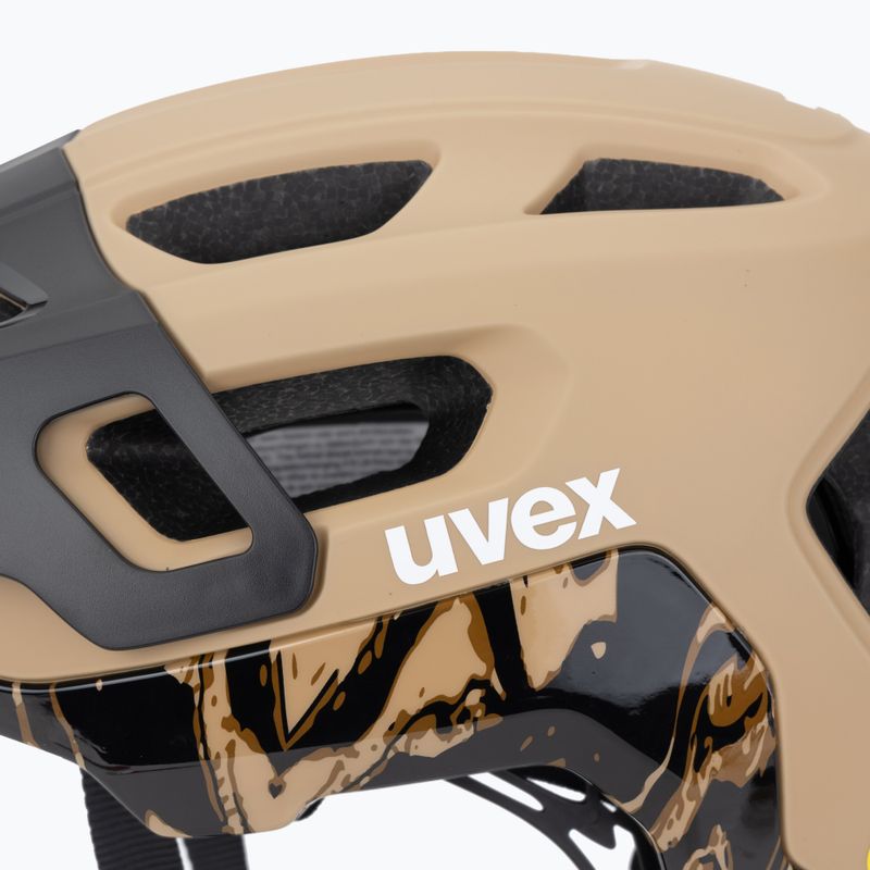 UVEX React MIPS Fahrradhelm desert/schwarz matt 7