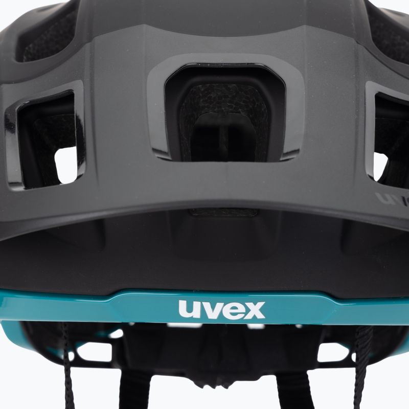 UVEX Fahrradhelm React schwarz/teal matt 7