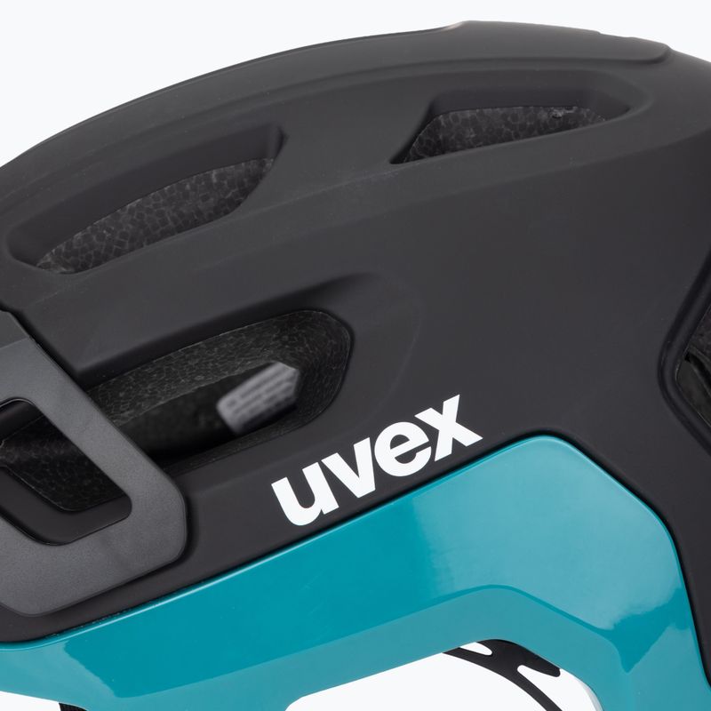 UVEX Fahrradhelm React schwarz/teal matt 8