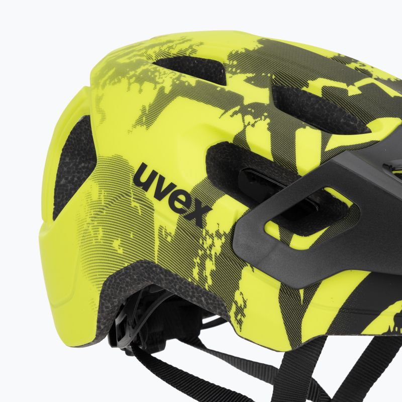 Kinderfahrradhelm UVEX React MIPS Jr lime/schwarz 7