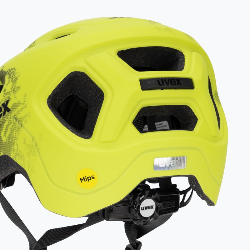 Kinderfahrradhelm UVEX React MIPS Jr lime/schwarz 8