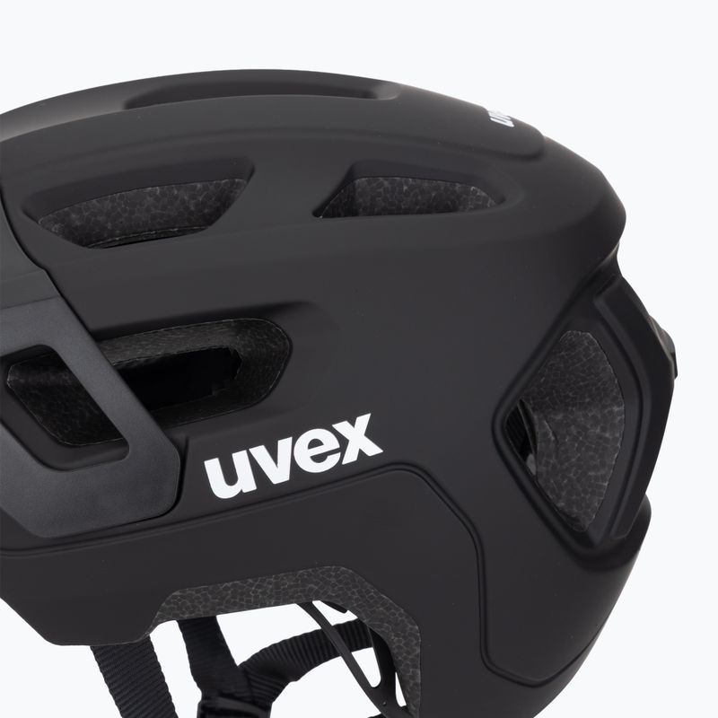 Kinder-Fahrradhelm UVEX React Jr black matte 7