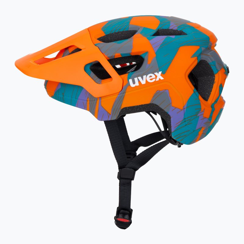 Kinder-Fahrradhelm UVEX React Jr papaya camo matt 3