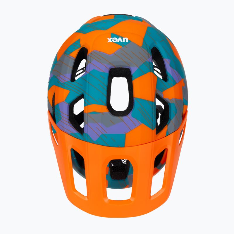 Kinder-Fahrradhelm UVEX React Jr papaya camo matt 6