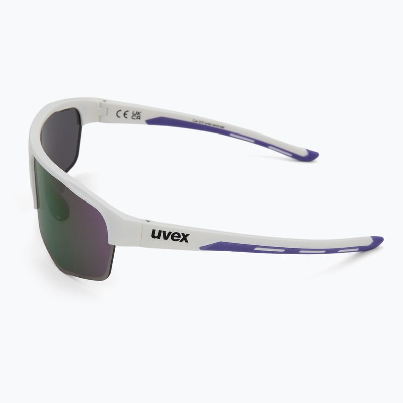 UVEX Axos Set weiß matt/verspiegelt lila/klar Sonnenbrille 5