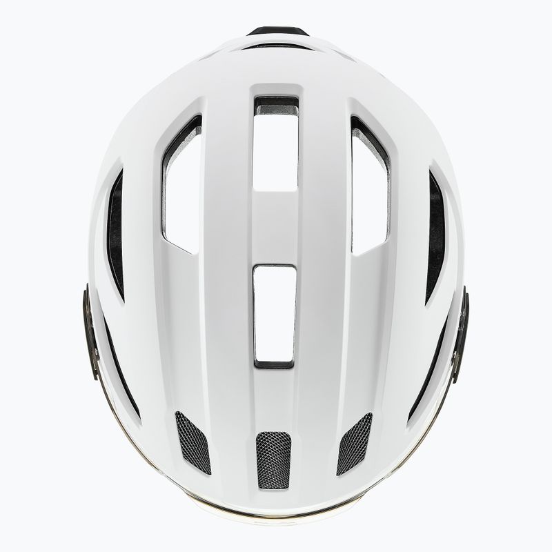 Fahrradhelm UVEX Stride Visor weiß matt/litemirror silber 6