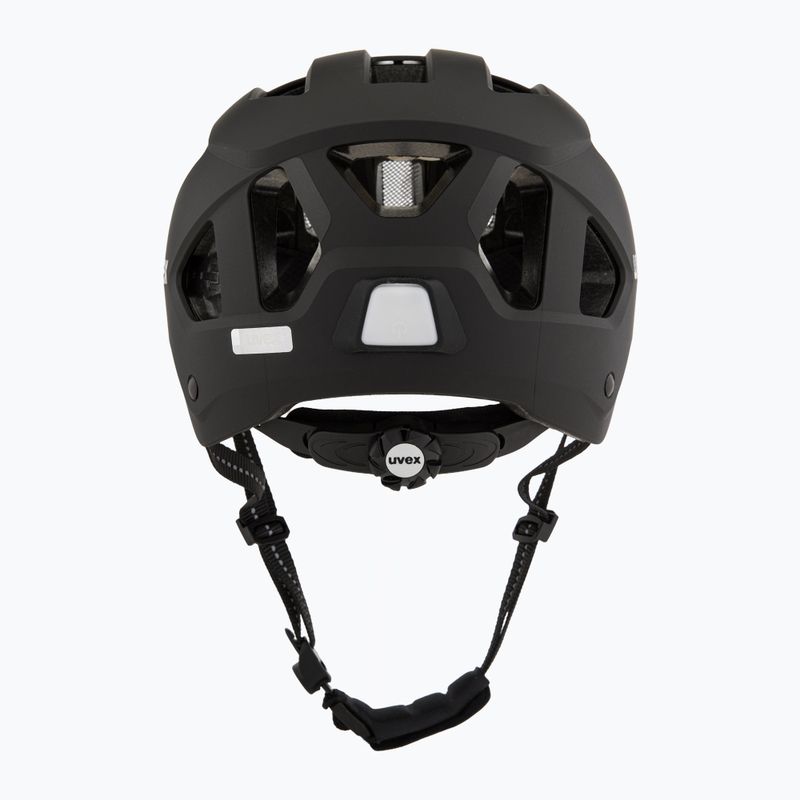 Fahrradhelm UVEX Stride Visor schwarz matt/litemirror silber 4