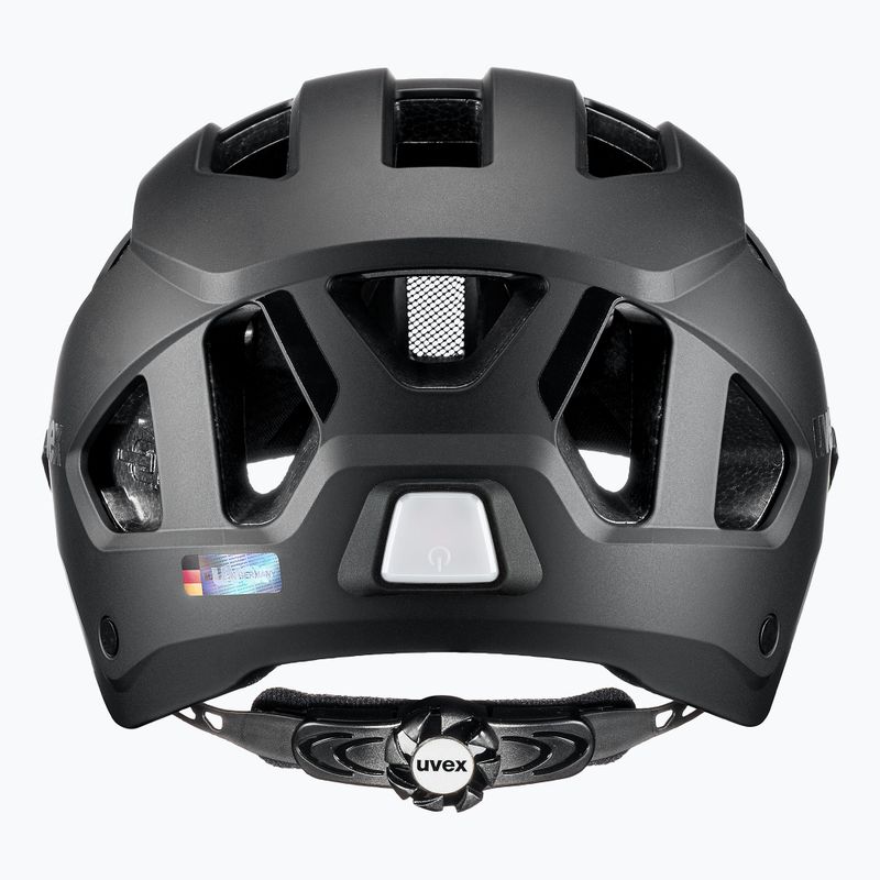 Fahrradhelm UVEX Stride Visor schwarz matt/litemirror silber 4
