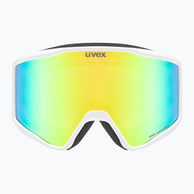 Skibrille UVEX Blast FM S2 white matt/mirror green 2