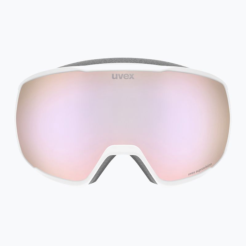 Skibrille UVEX Victorious FM S1 white matt/mirror rose 2