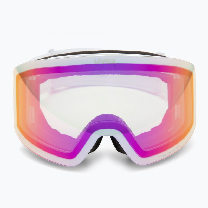 Skibrille UVEX Provoqe V white matt/vario pink mirror 2