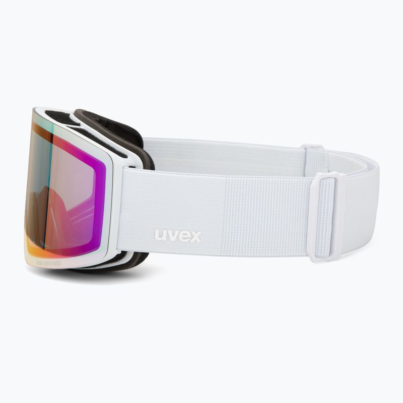 Skibrille UVEX Provoqe V white matt/vario pink mirror 4