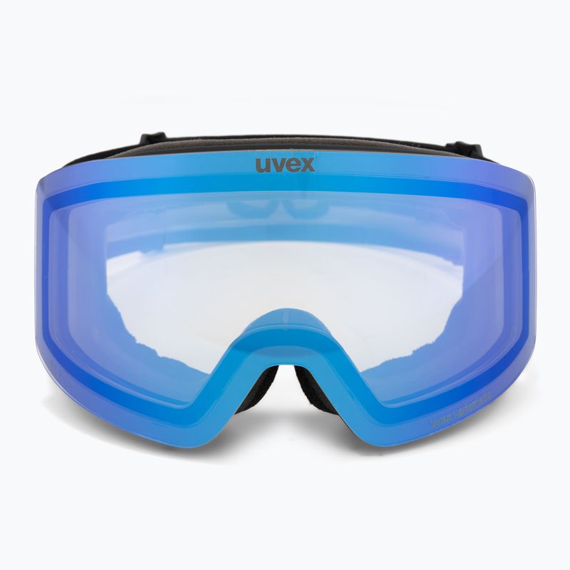 Skibrille UVEX Provoqe V black matt/vario blue mirror 2