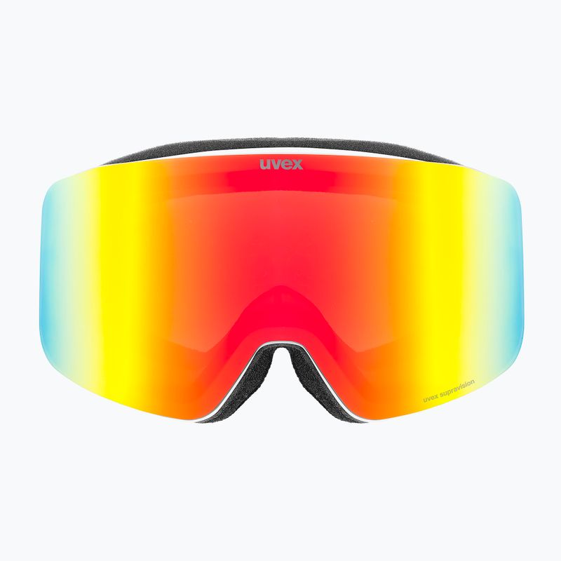 Kinderskibrille UVEX Pwdr FM white matt/mirror rainbow/green/clear 2