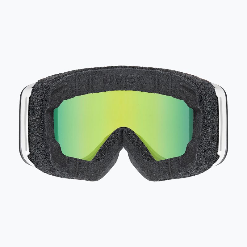 Kinderskibrille UVEX Pwdr FM white matt/mirror rainbow/green/clear 3