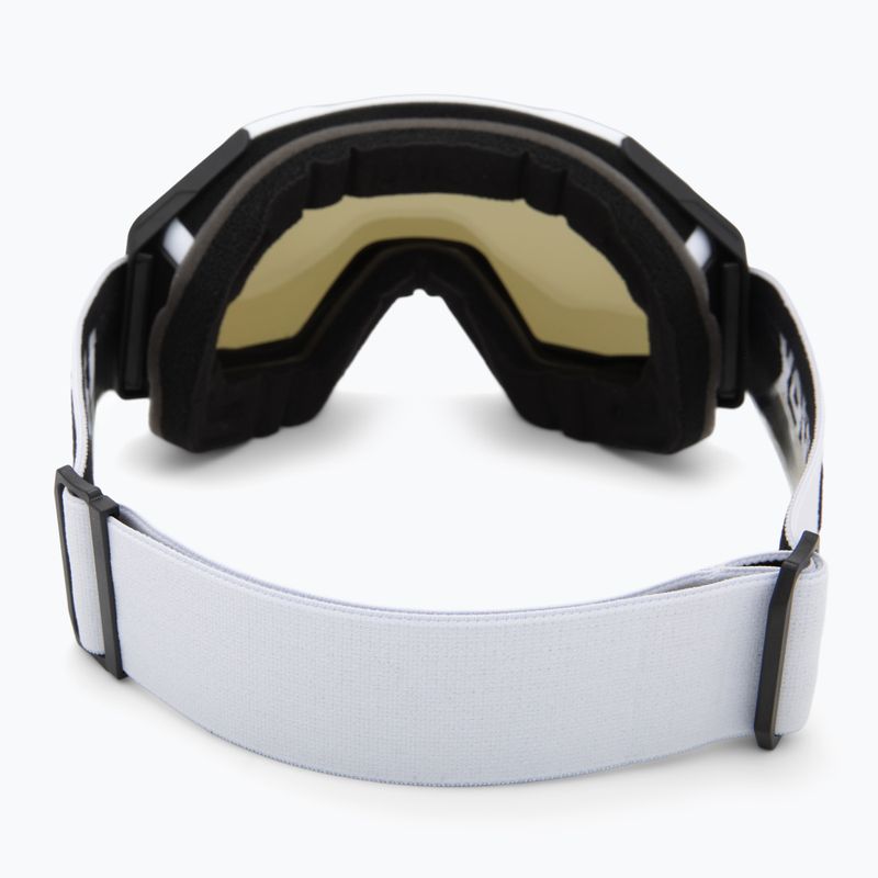 Skibrille UVEX Gravity FM white matt/mirror silver/green/clear 3