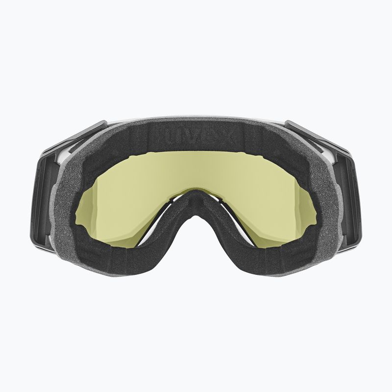 Skibrille UVEX Gravity FM white matt/mirror silver/green/clear 3