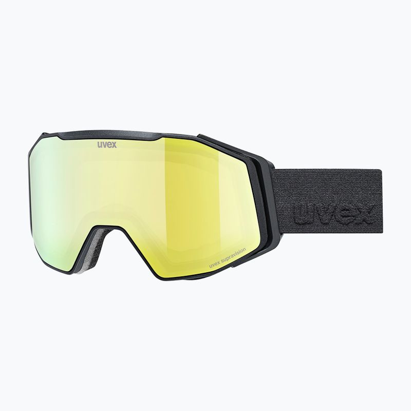 Skibrille UVEX Gravity FM black matt/mirror yellow/orange/clear