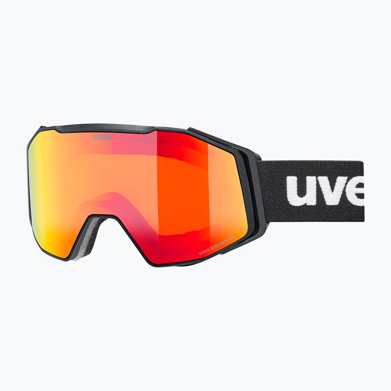 Skibrille UVEX Gravity FM black matt/mirror red/orange/clear