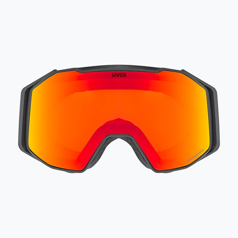 Skibrille UVEX Gravity FM black matt/mirror red/orange/clear 2