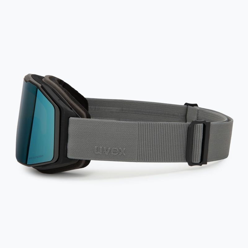 Skibrille UVEX Gravity FM rhino matt/mirror ice/green/clear 4