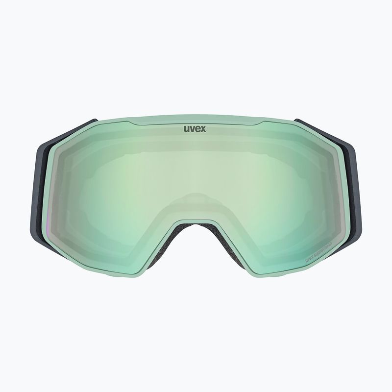 Skibrille UVEX Gravity FM oxide matte green/mirror opal/orange/clear 2