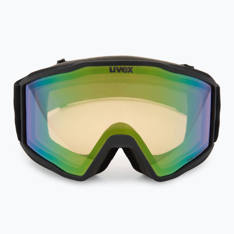Skibrille Uvex Blast V black matt/vario green mirror 2