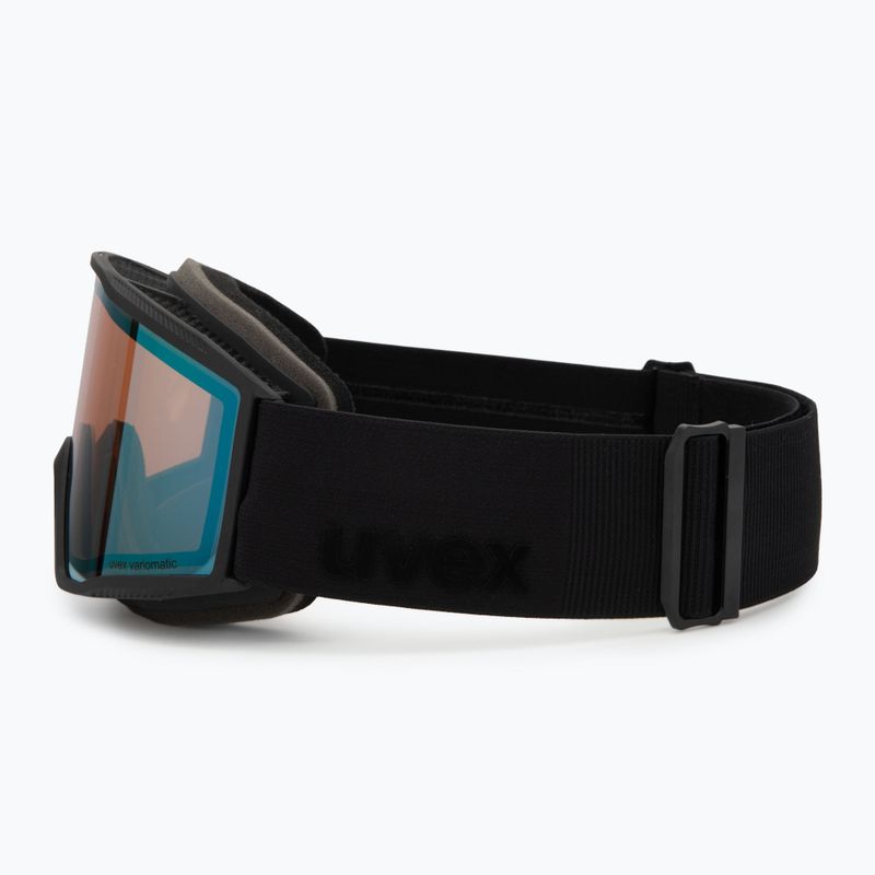 Skibrille Uvex Blast V black matt/vario green mirror 4