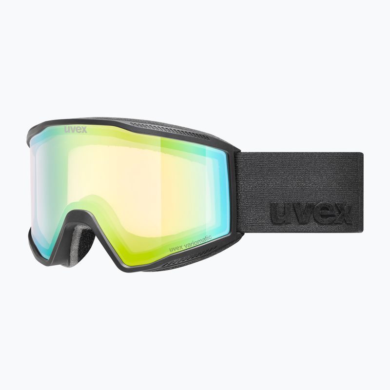 Skibrille Uvex Blast V black matt/vario green mirror 5