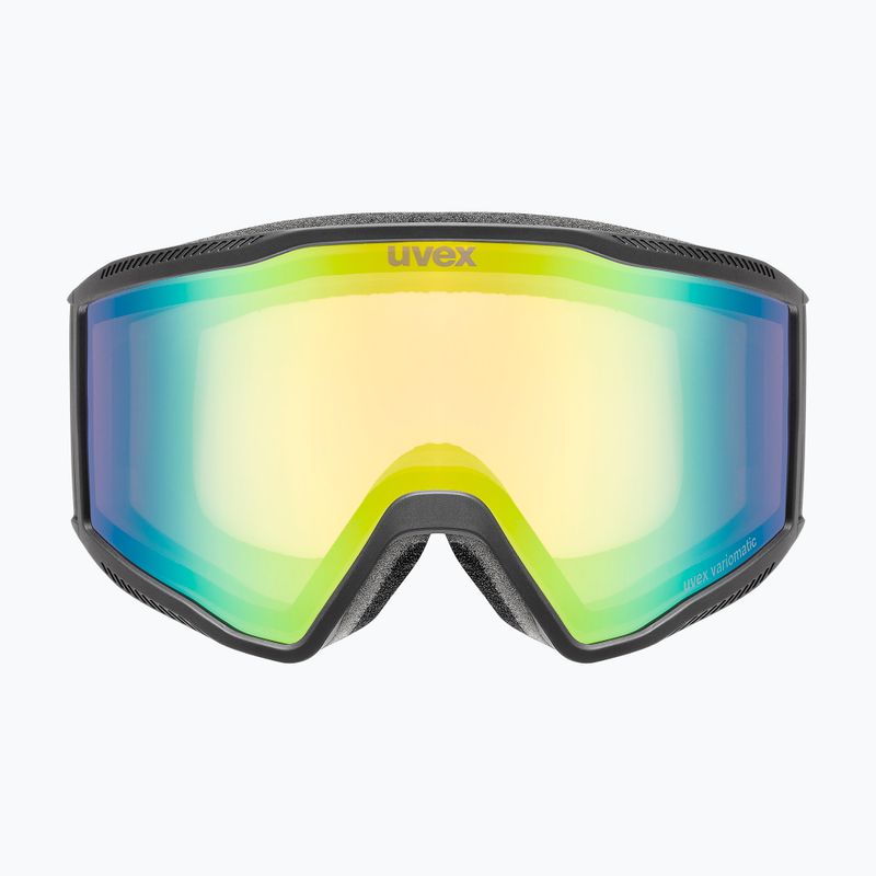 Skibrille Uvex Blast V black matt/vario green mirror 6