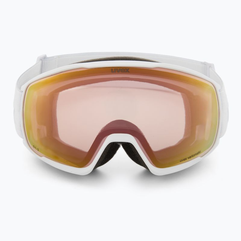 Skibrille UVEX Victorious S V white matt/vario rose mirror 2
