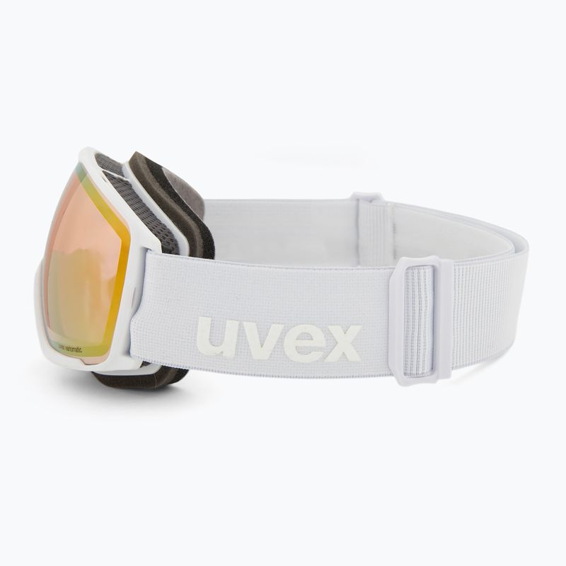 Skibrille UVEX Victorious S V white matt/vario rose mirror 4