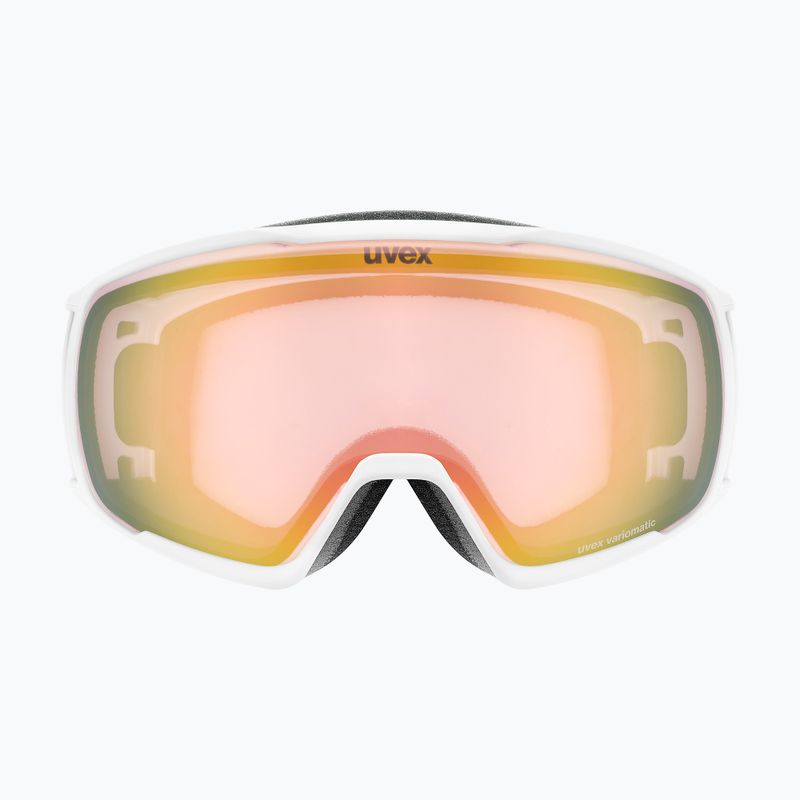 Skibrille UVEX Victorious S V white matt/vario rose mirror 2