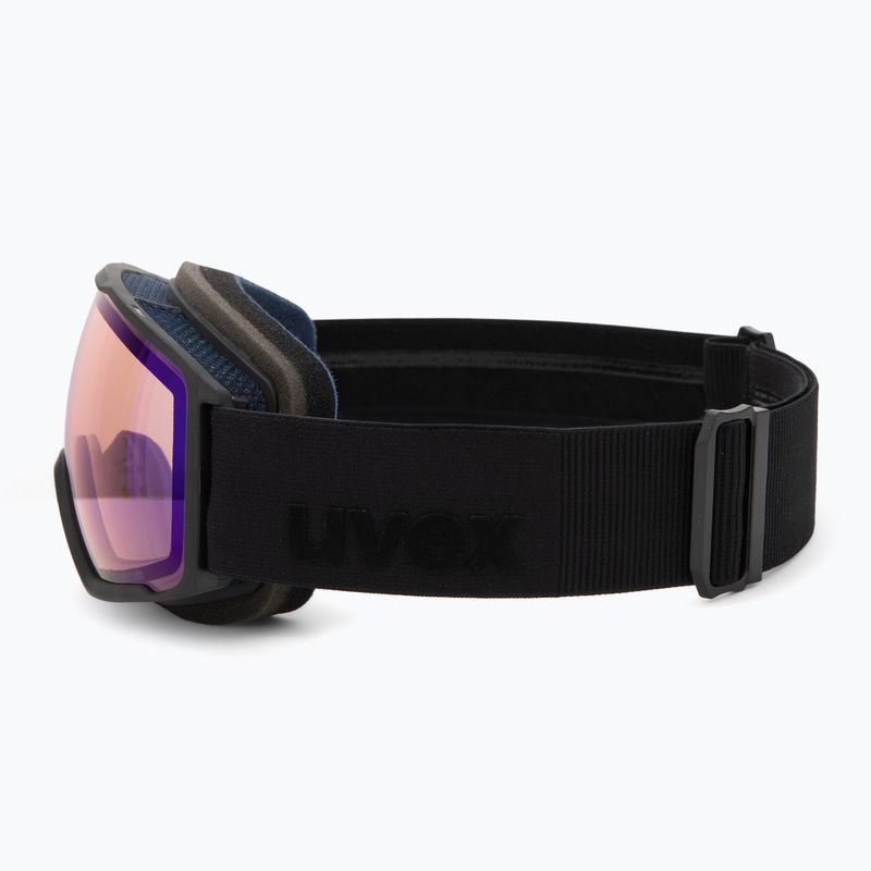 Skibrille UVEX Victorious S V black matt/vario blue mirror 4