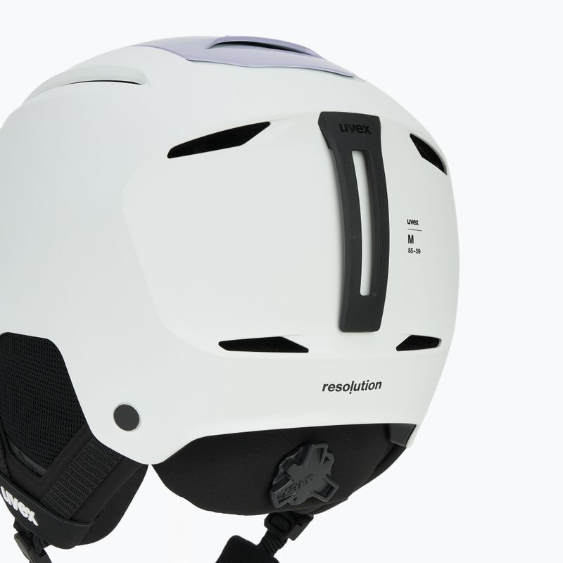 Skihelm UVEX Resolution white/cool lavender gradient matte 8