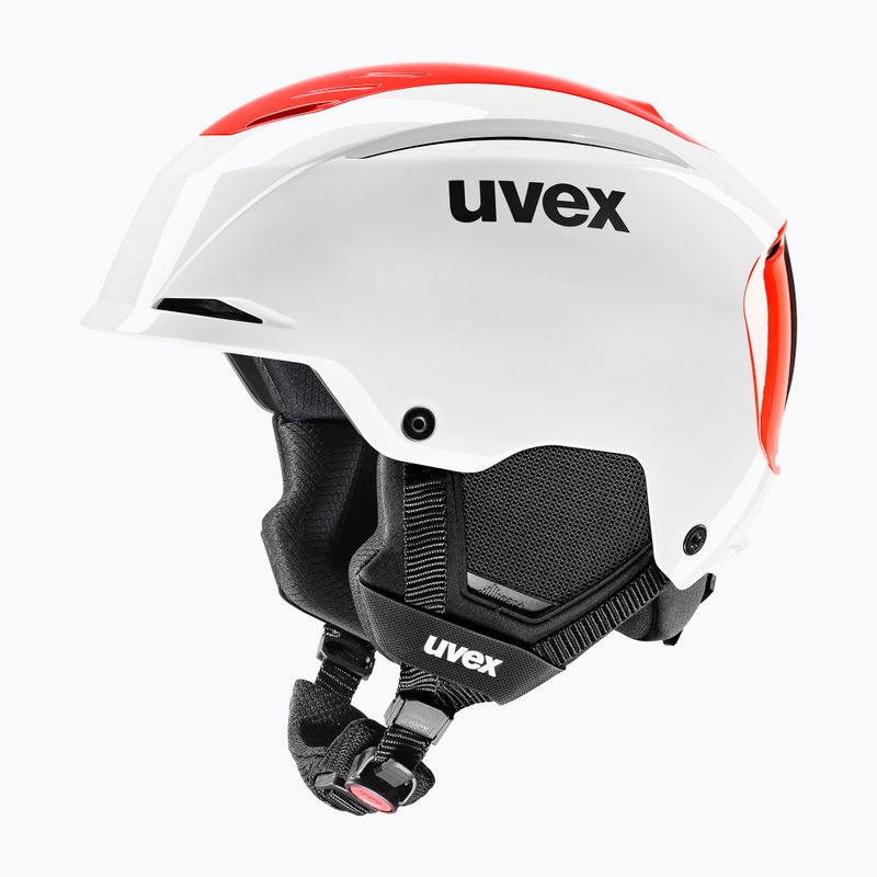 Skihelm UVEX Resolution SL white/electric red