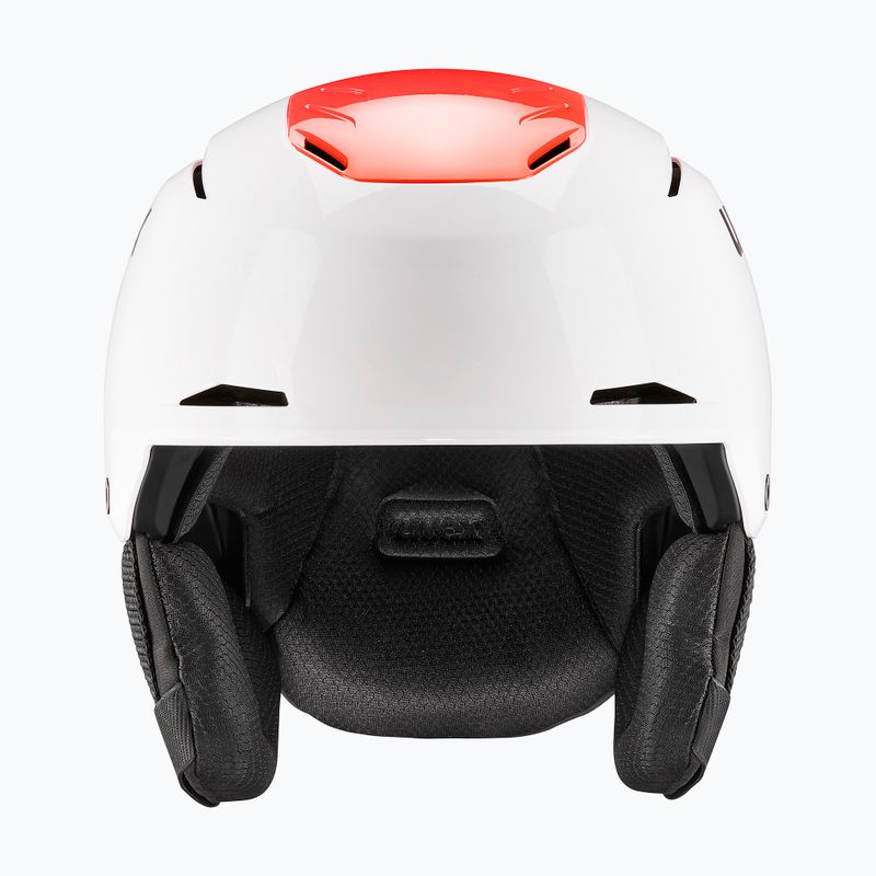 Skihelm UVEX Resolution SL white/electric red 2