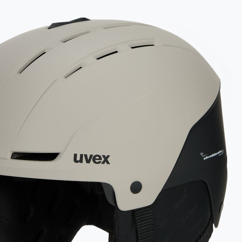 Skihelm UVEX Stance warm grey/black matt 7