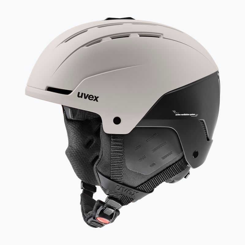Skihelm UVEX Stance warm grey/black matt
