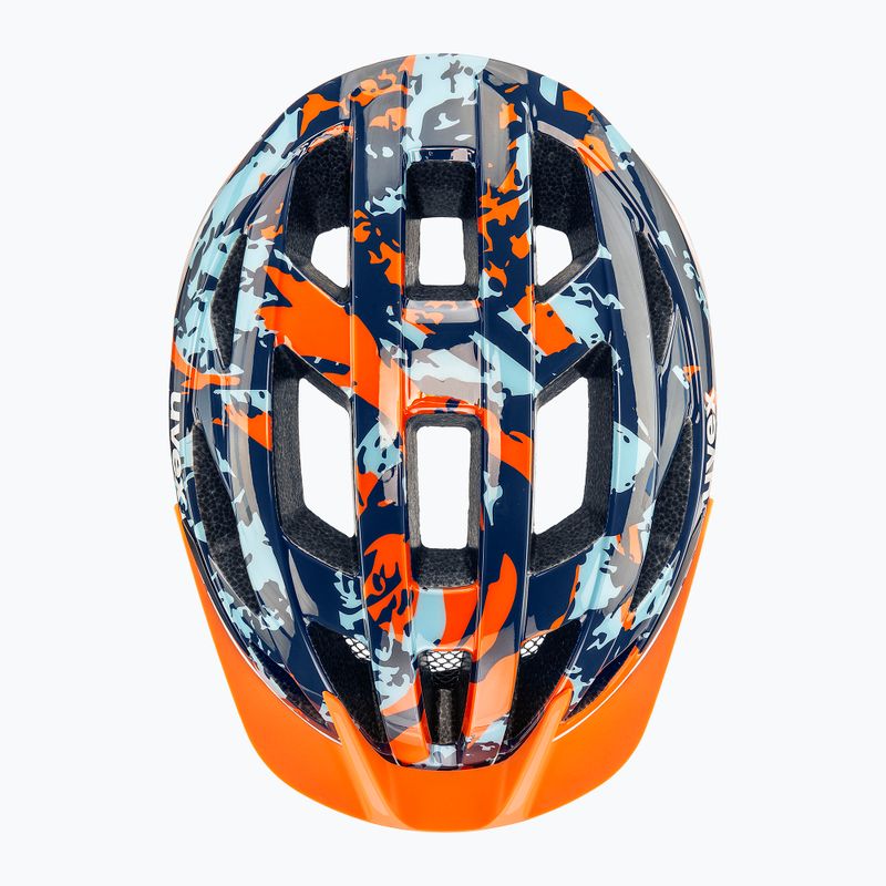 Fahrradhelm Kinder UVEX Air Wing 2 papaya/bubble blue 4