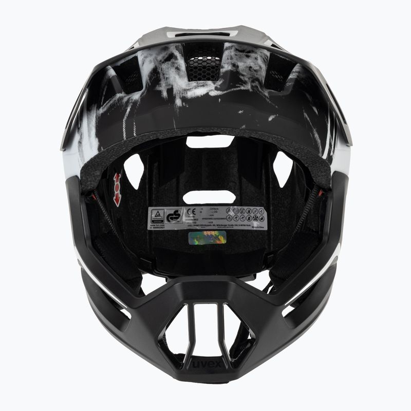 Kinder-Fahrradhelm UVEX React Fullface Jr black/white matt 2