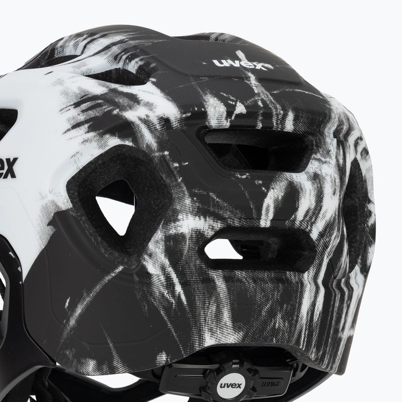 Kinder-Fahrradhelm UVEX React Fullface Jr black/white matt 8
