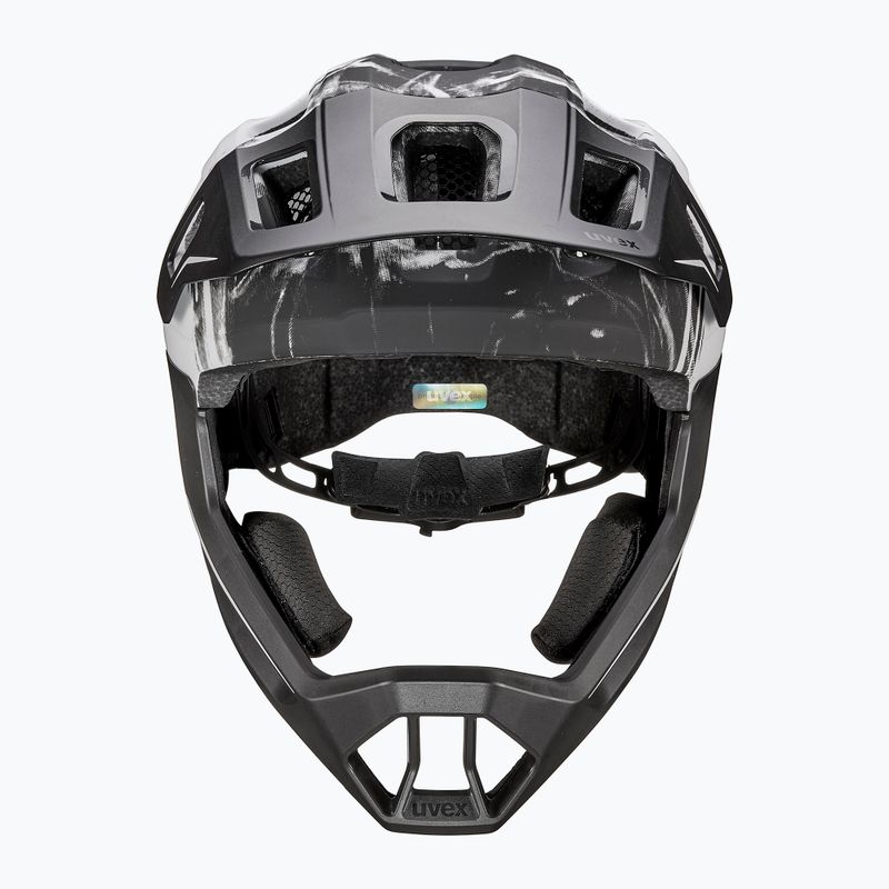 Kinder-Fahrradhelm UVEX React Fullface Jr black/white matt 3