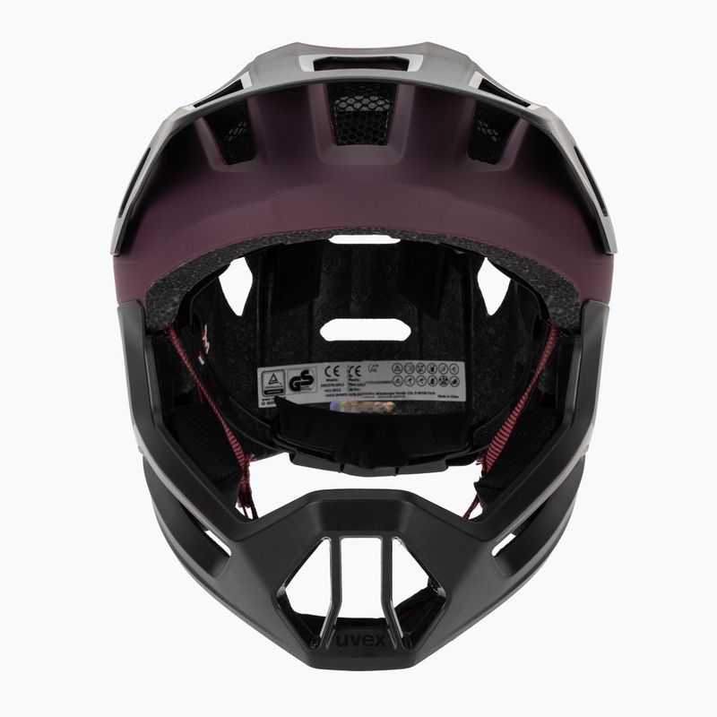 Kinder-Fahrradhelm UVEX React Fullface Jr cranberry matt 2