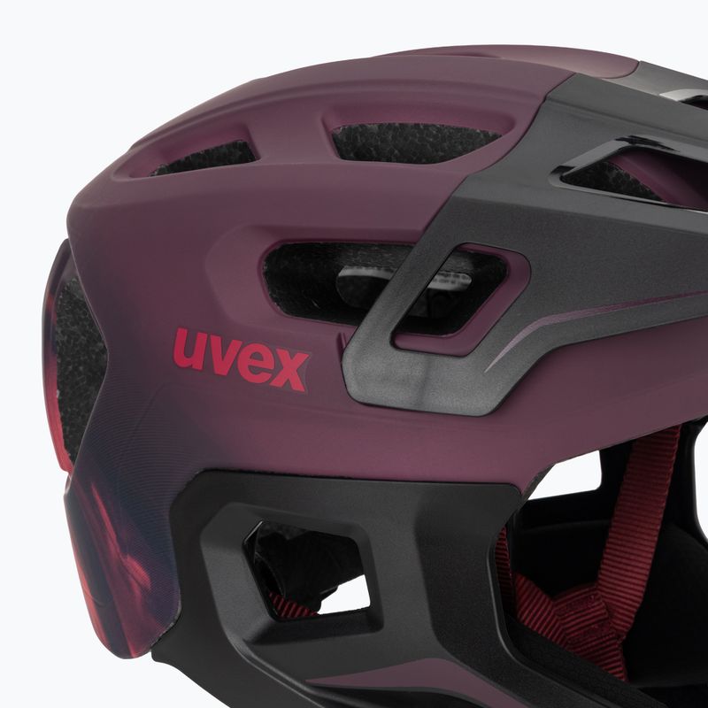 Kinder-Fahrradhelm UVEX React Fullface Jr cranberry matt 7