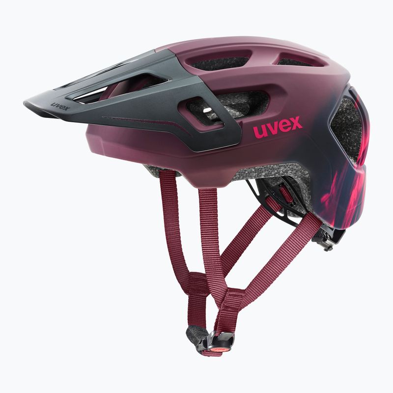 Kinder-Fahrradhelm UVEX React Fullface Jr cranberry matt 2