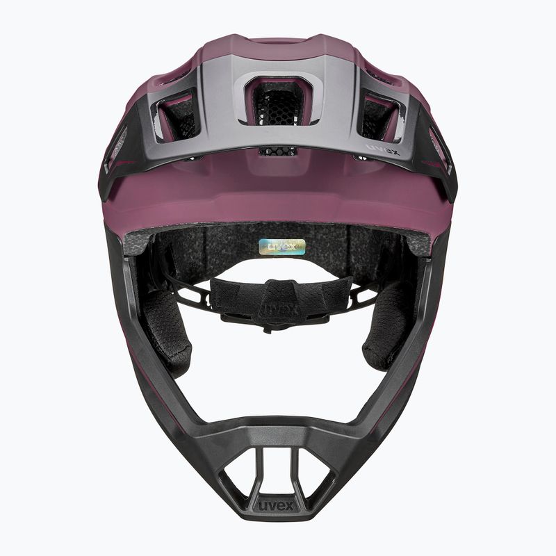 Kinder-Fahrradhelm UVEX React Fullface Jr cranberry matt 3