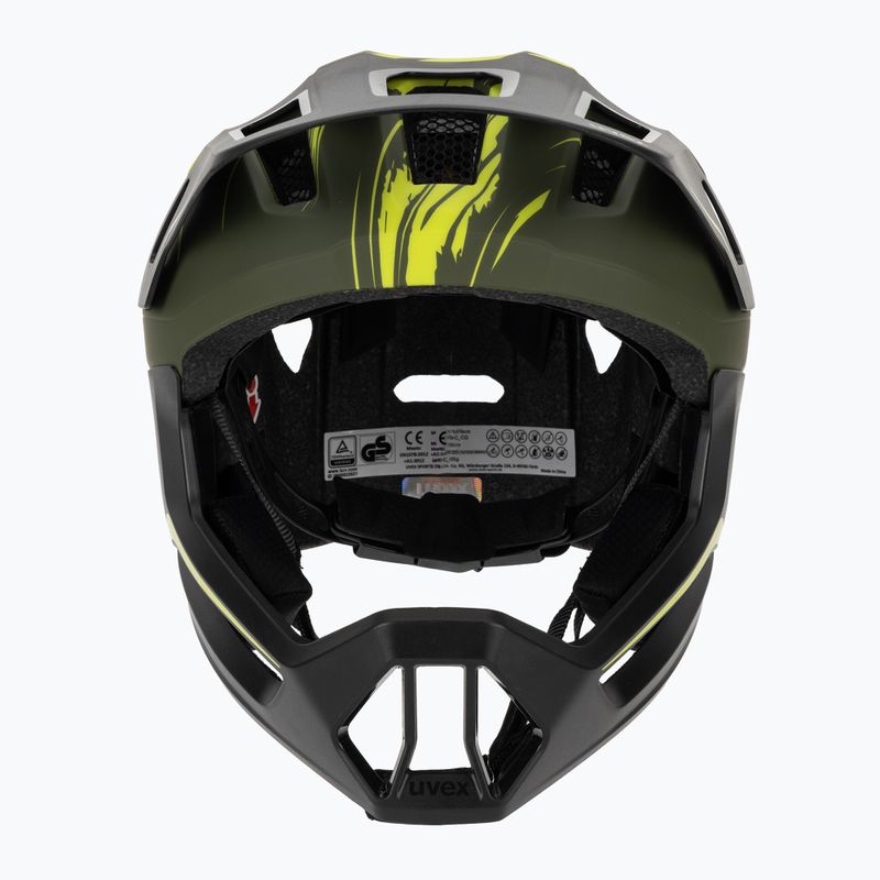 Kinder-Fahrradhelm UVEX React Fullface Jr dark olive matt 2