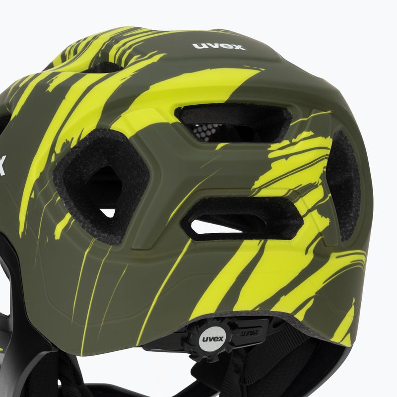 Kinder-Fahrradhelm UVEX React Fullface Jr dark olive matt 8