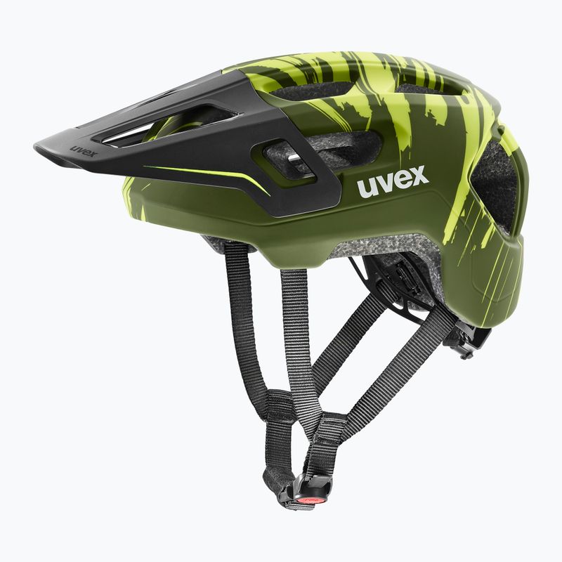 Kinder-Fahrradhelm UVEX React Fullface Jr dark olive matt 2
